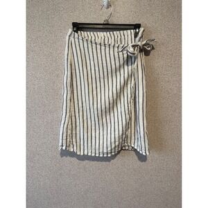 Betseys Boutique Shop‎ Striped Wrap Skirt Tie Waist Casual Beach Resort Size L
